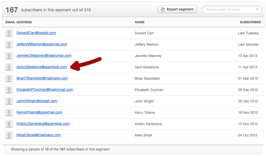 subscriber list subscriber list