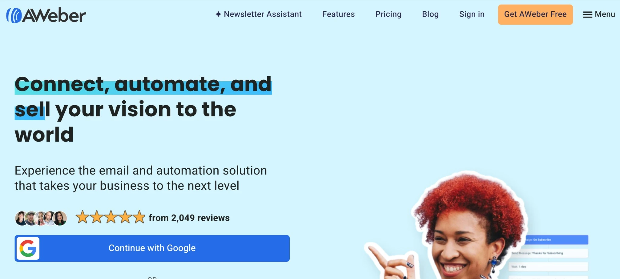 AWeber - Dependable for personal support and simple digital product sales