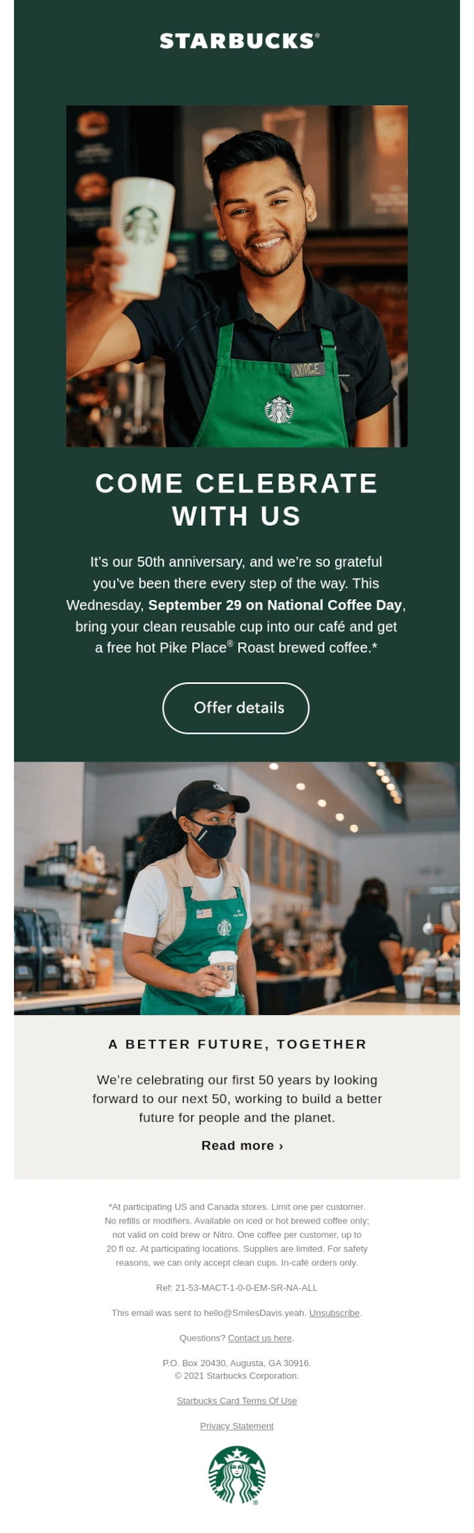 birthday and anniversary emails