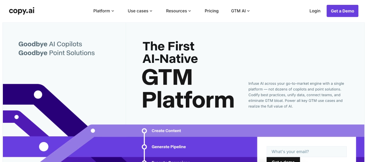 copy ai homepage