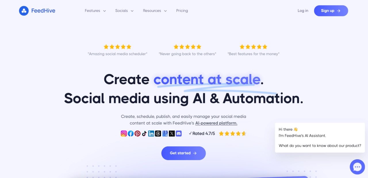 feedhive homepage