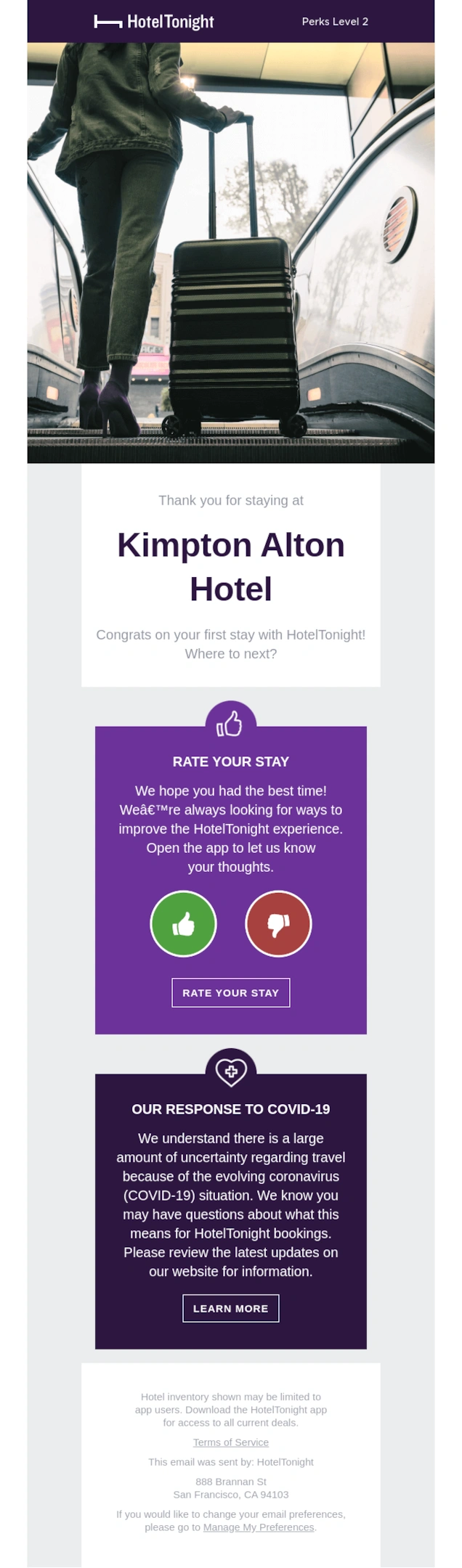 post-stay email sequence