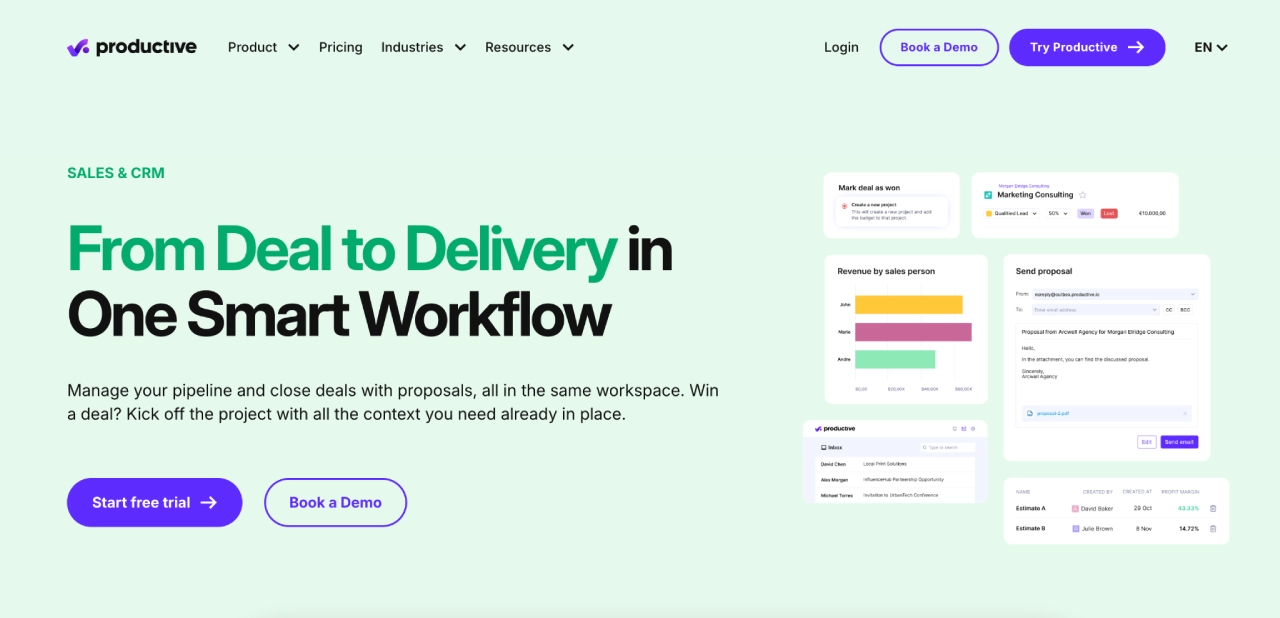 productive io homepage