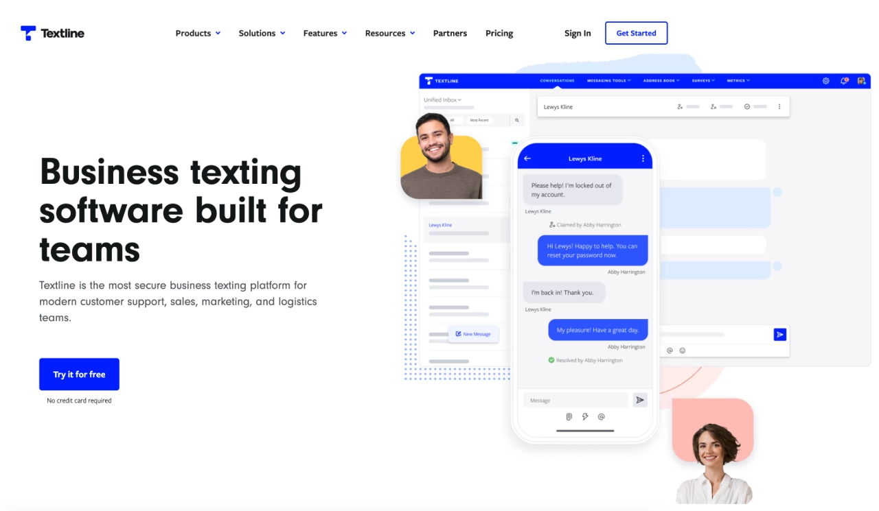 textline homepage