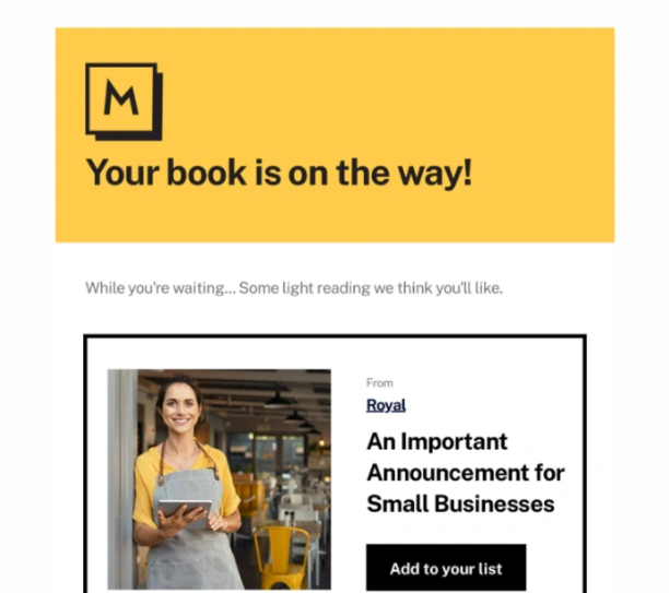 transactional emails your book is on the way transactional emails your book is on the way